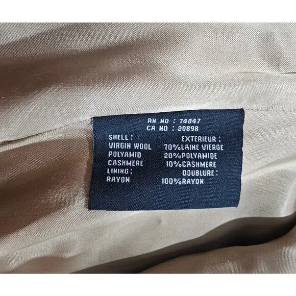 Marc New York Virgin Wool Cashmere Coat, Camel, Trench Andrew Marc Womens Sz 12 - Picture 5 of 11